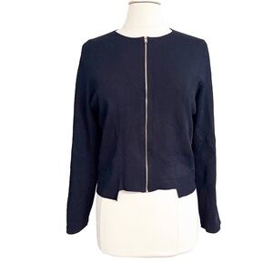 Stella McCartney Womens Evening Zip-Up Black Jacket Size M (8-10) Italian 44